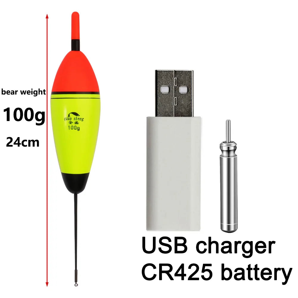 Flotteur LED Rechargeable GOBAIT – Bouée Électronique Pêche Nuit USB CR425 Haute Visibilité