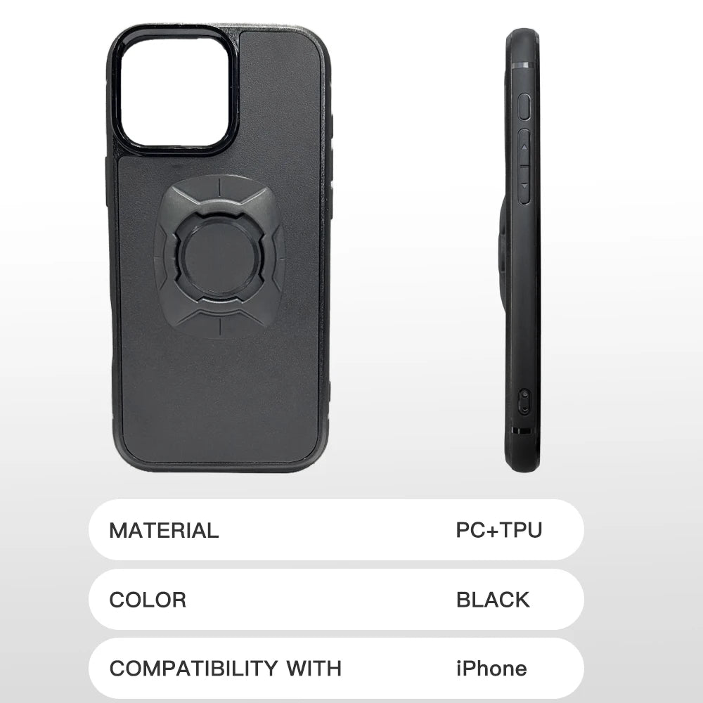 Coque iPhone Twist Lock Compatible Quad Lock – Support Moto Vélo Rotation Sécurisée