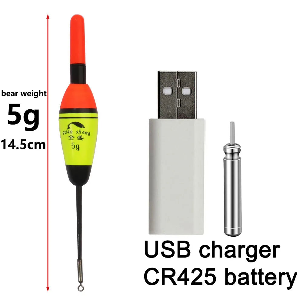 Flotteur LED Rechargeable GOBAIT – Bouée Électronique Pêche Nuit USB CR425 Haute Visibilité
