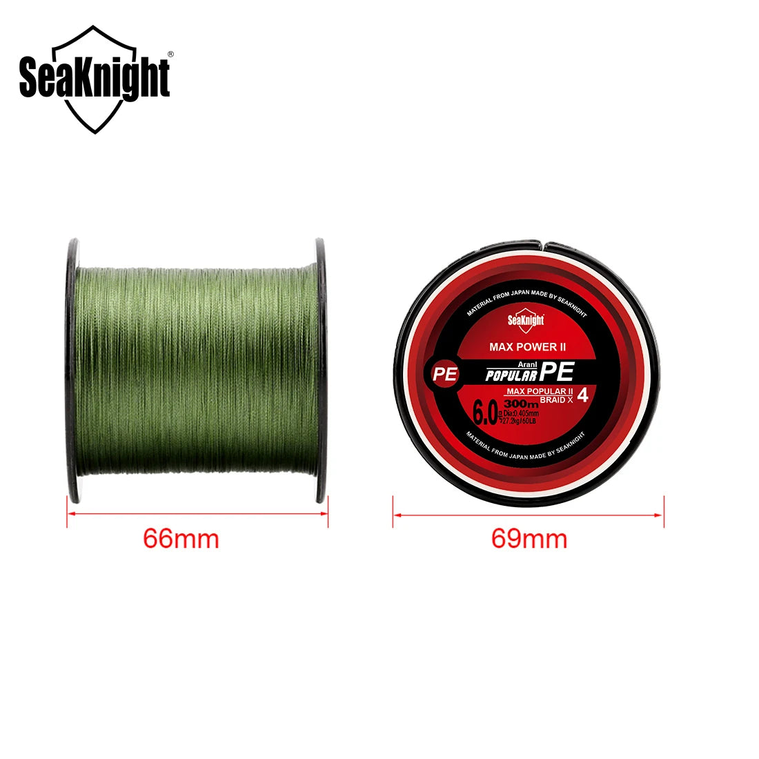 Ligne Pêche PE SeaKnight 8‑100LB – Fil Tressé 4 Brins Anti‑Abrasion Mer Eau Douce