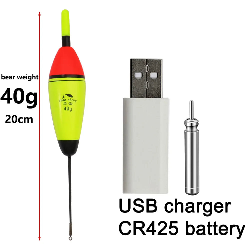 Flotteur LED Rechargeable GOBAIT – Bouée Électronique Pêche Nuit USB CR425 Haute Visibilité
