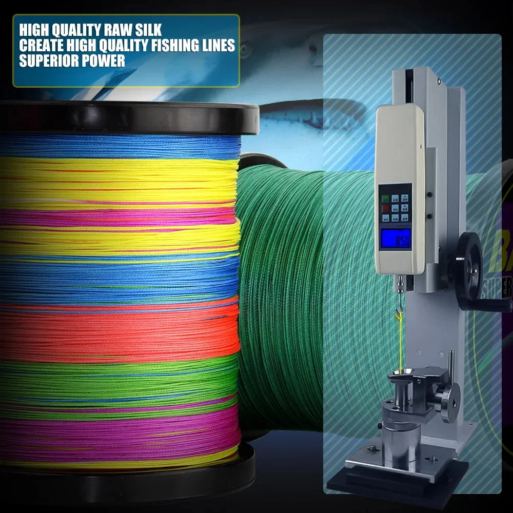 Fil Tressé BAKAWA X4 100M–1000M – Ligne Multifilament Haute Résistance Anti‑Abrasion PE Japonais