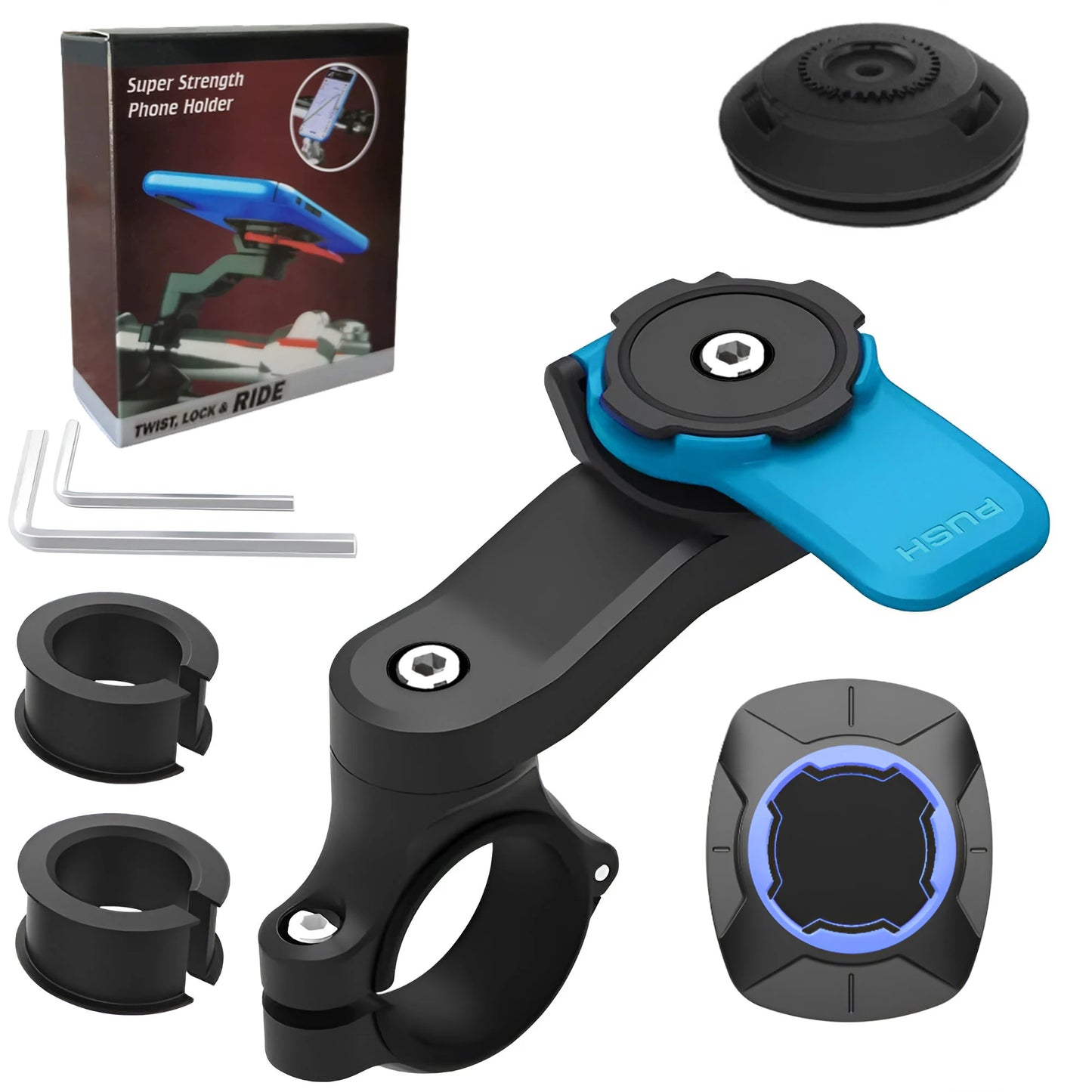 Support Téléphone Moto Anti‑Vibration – Fixation Universelle 4.7"-7.2" Ultra Stable