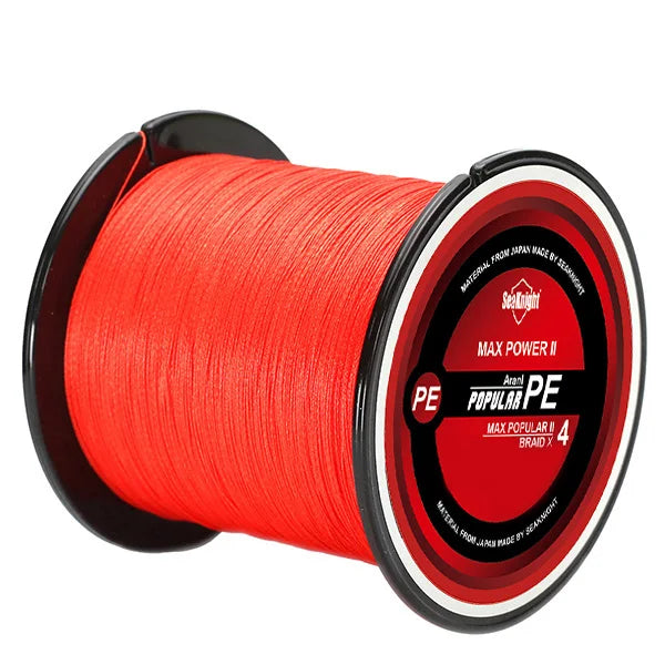 Ligne Pêche PE SeaKnight 8‑100LB – Fil Tressé 4 Brins Anti‑Abrasion Mer Eau Douce