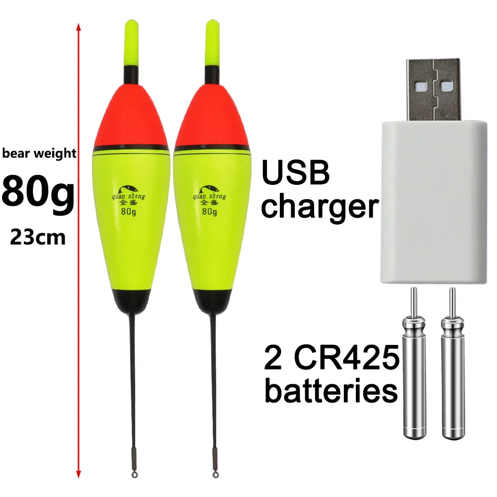 Flotteur LED Rechargeable GOBAIT – Bouée Électronique Pêche Nuit USB CR425 Haute Visibilité