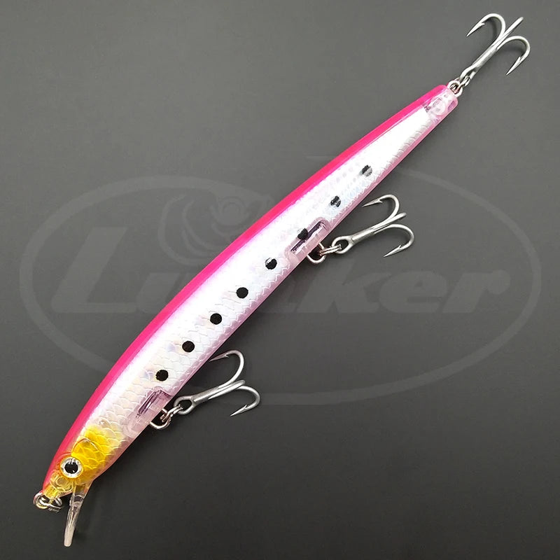 Lunker Floating Minnow 13cm 15.4g – Leurres de pêche flottants eau salée
