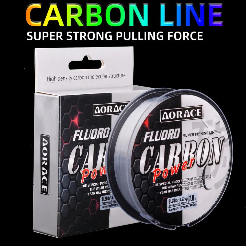Fil Fluorocarbone Pêche 100M – Ligne Invisible Haute Résistance 1-15kg Mer & Eau Douce