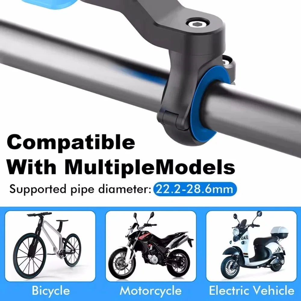 Support Téléphone Moto 360° Anti‑Vibration – Fixation Guidon Ultra Stable Haute Sécurité