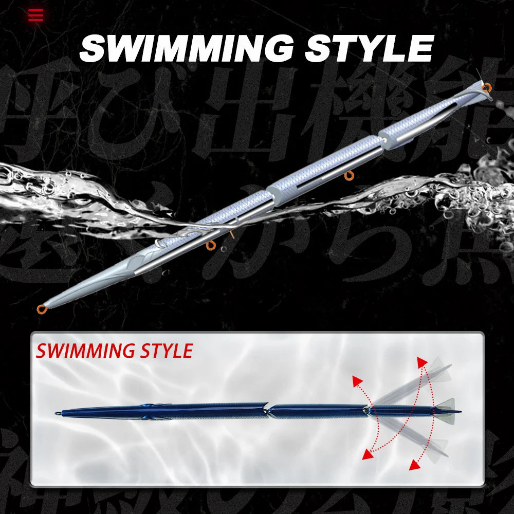 Leurre Swimbait 180mm Coulant – Poisson Articulé 3 Segments Pêche Gros Carnassiers