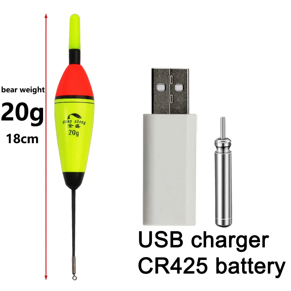 Flotteur LED Rechargeable GOBAIT – Bouée Électronique Pêche Nuit USB CR425 Haute Visibilité