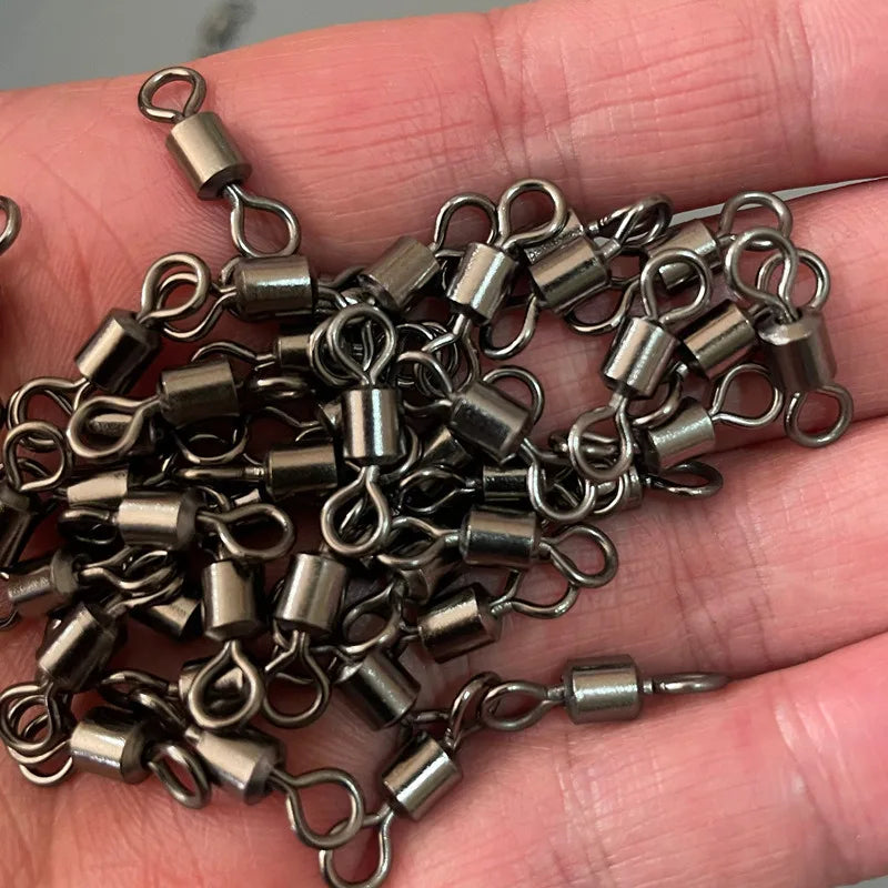 Lot de 100 Émerillons Pêche Inox – Connecteurs Ultra Résistants pour Ligne & Leurres