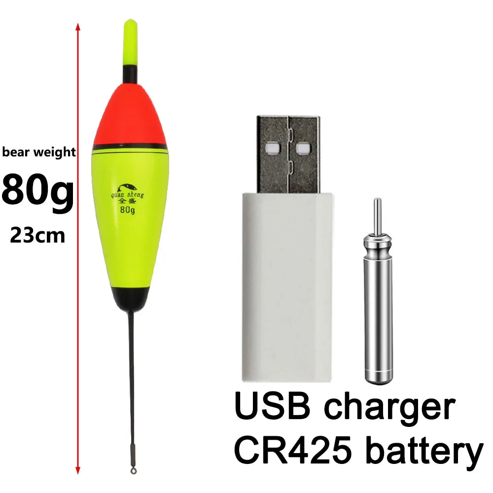 Flotteur LED Rechargeable GOBAIT – Bouée Électronique Pêche Nuit USB CR425 Haute Visibilité