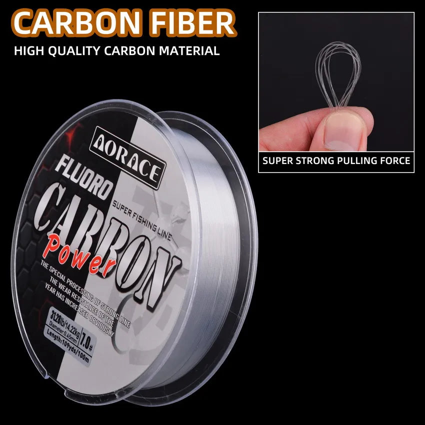 Fil Fluorocarbone Pêche 100M – Ligne Invisible Haute Résistance 1-15kg Mer & Eau Douce
