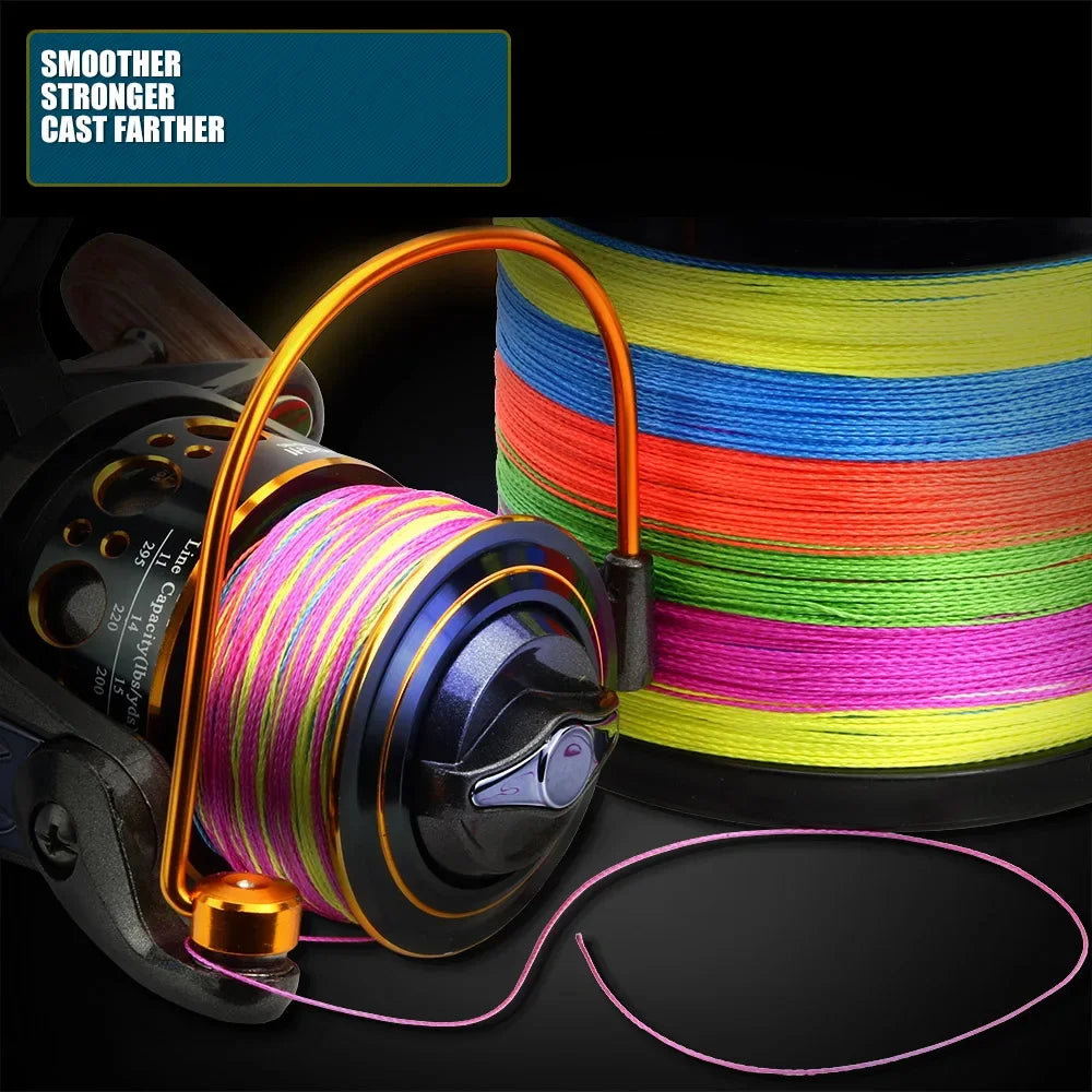 Fil Tressé BAKAWA X4 100M–1000M – Ligne Multifilament Haute Résistance Anti‑Abrasion PE Japonais