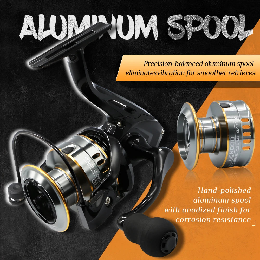 Moulinet Spinning Métal Rooblinos – Ratio 5.2:1 Haute Résistance Mer & Eau Douce