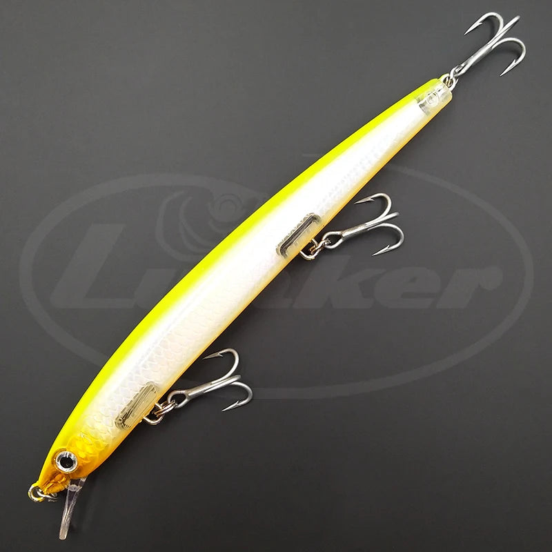 Lunker Floating Minnow 13cm 15.4g – Leurres de pêche flottants eau salée