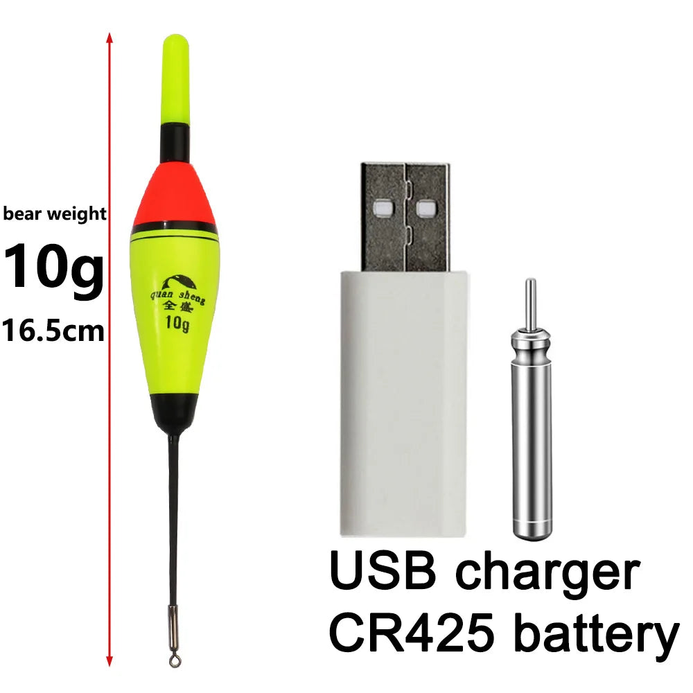 Flotteur LED Rechargeable GOBAIT – Bouée Électronique Pêche Nuit USB CR425 Haute Visibilité