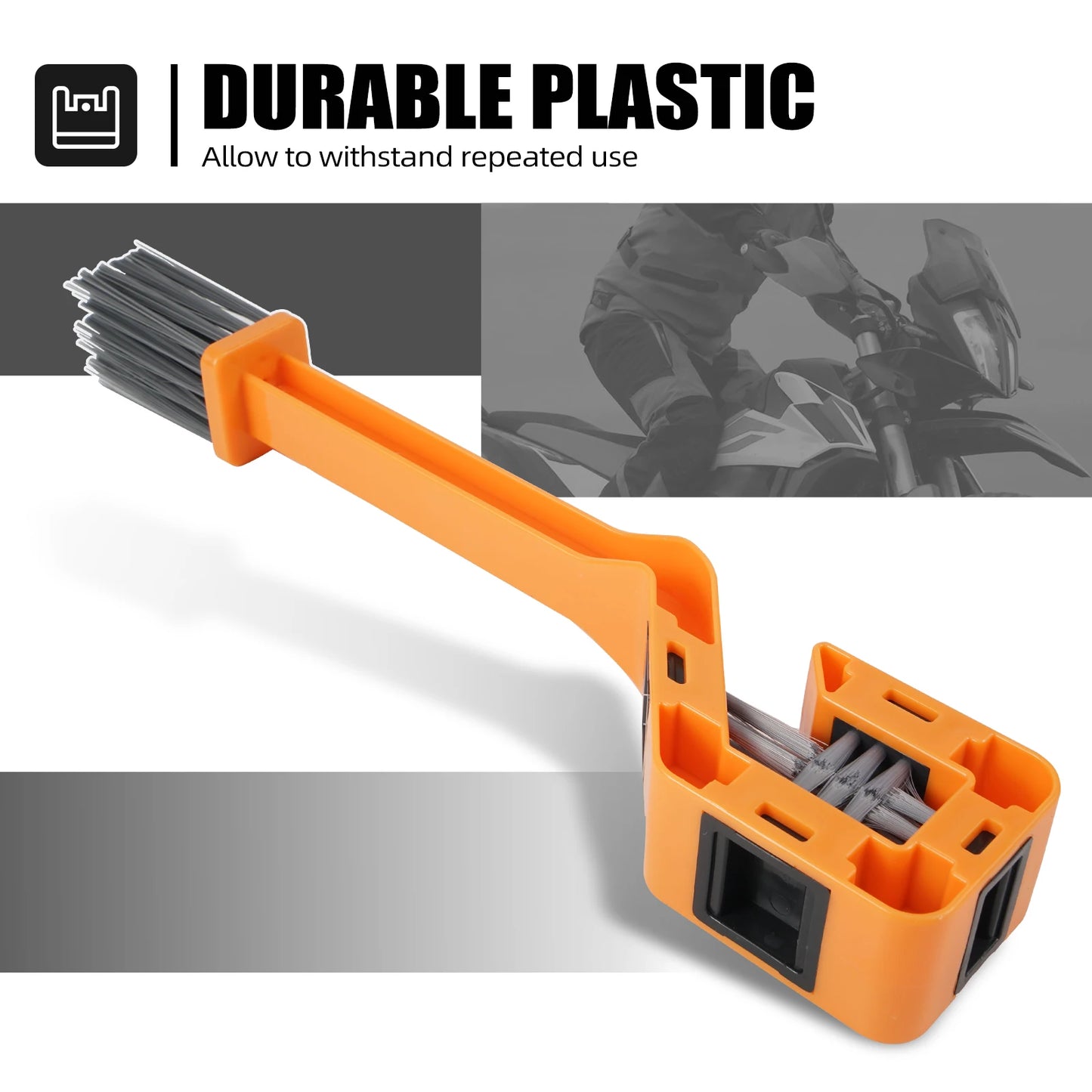 Brosse portable de nettoyage de chaîne de moto – outil de lavage et de nettoyage des engrenages