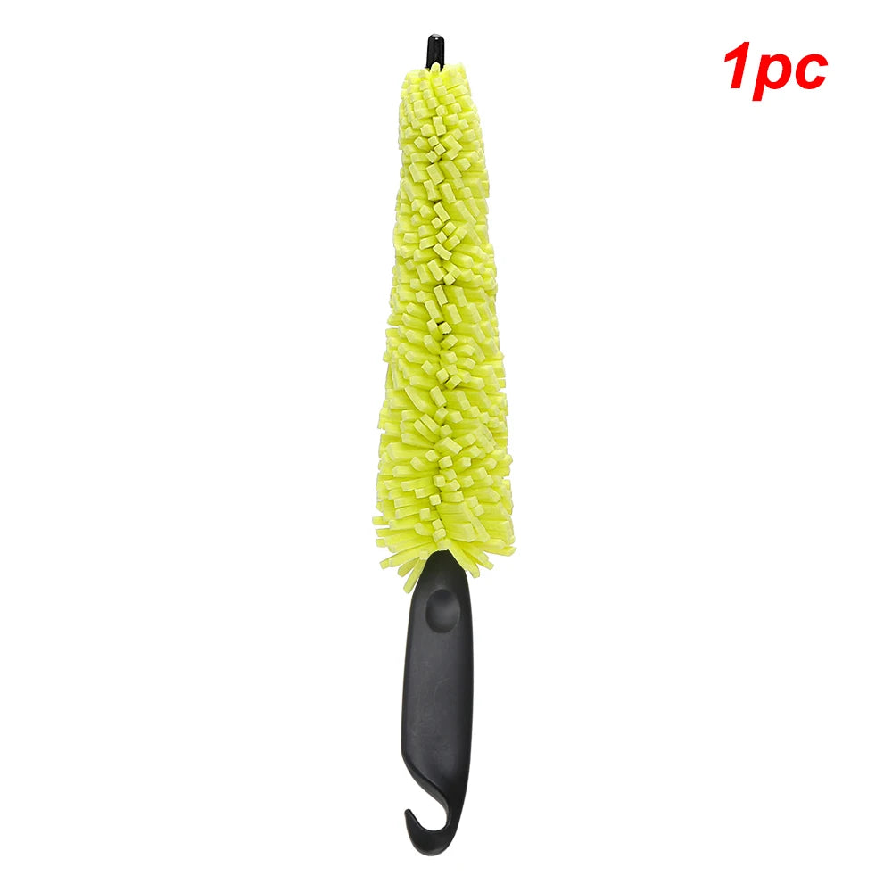 Brosse de nettoyage pour jantes et roues de moto 29 cm – Éponge avec poignée ergonomique