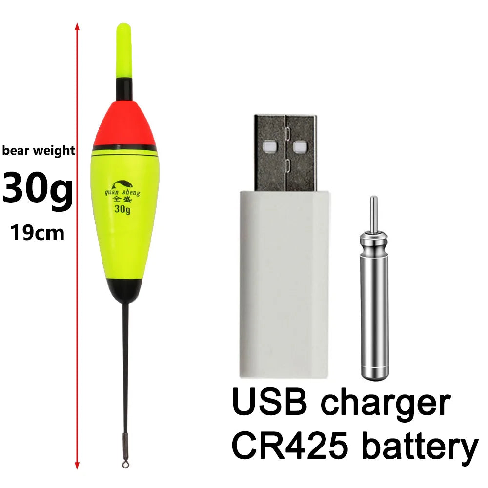 Flotteur LED Rechargeable GOBAIT – Bouée Électronique Pêche Nuit USB CR425 Haute Visibilité