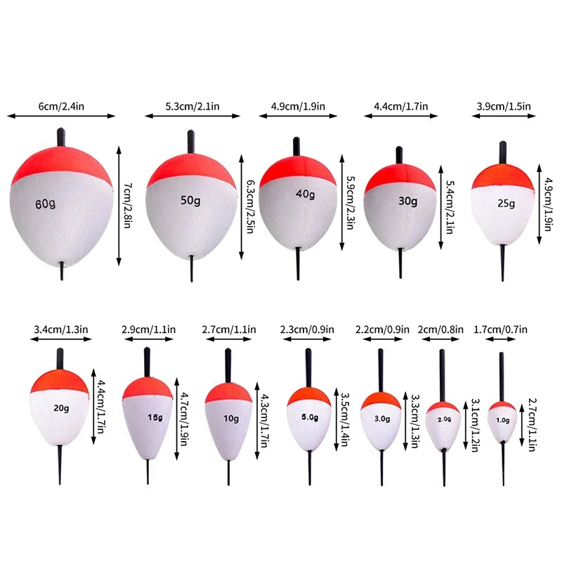 Flotteur Pêche EVA x5 – Bouée Lancer Longue Distance Mer & Carpe Haute Visibilité