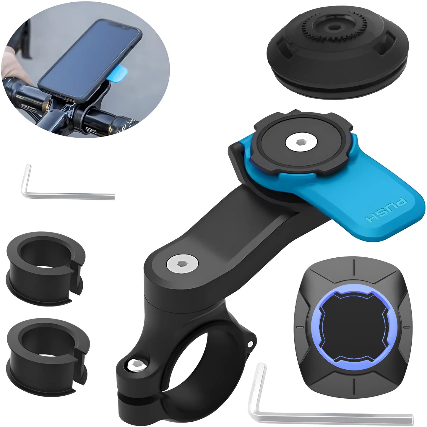 Support Téléphone Moto Anti‑Vibration – Fixation Universelle 4.7"-7.2" Ultra Stable