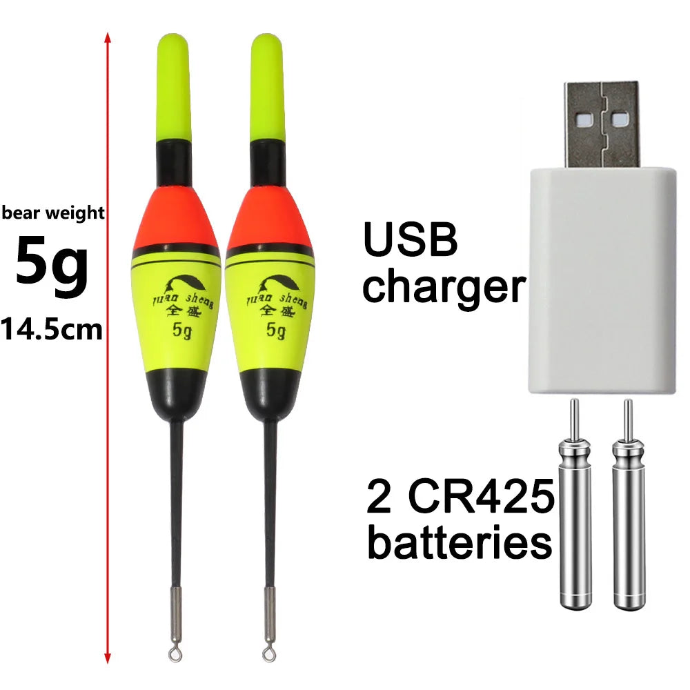 Flotteur LED Rechargeable GOBAIT – Bouée Électronique Pêche Nuit USB CR425 Haute Visibilité