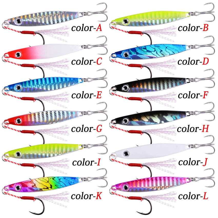 Metal Jig Fishing Lure 7g–40g – Leurres de pêche métal pour mer